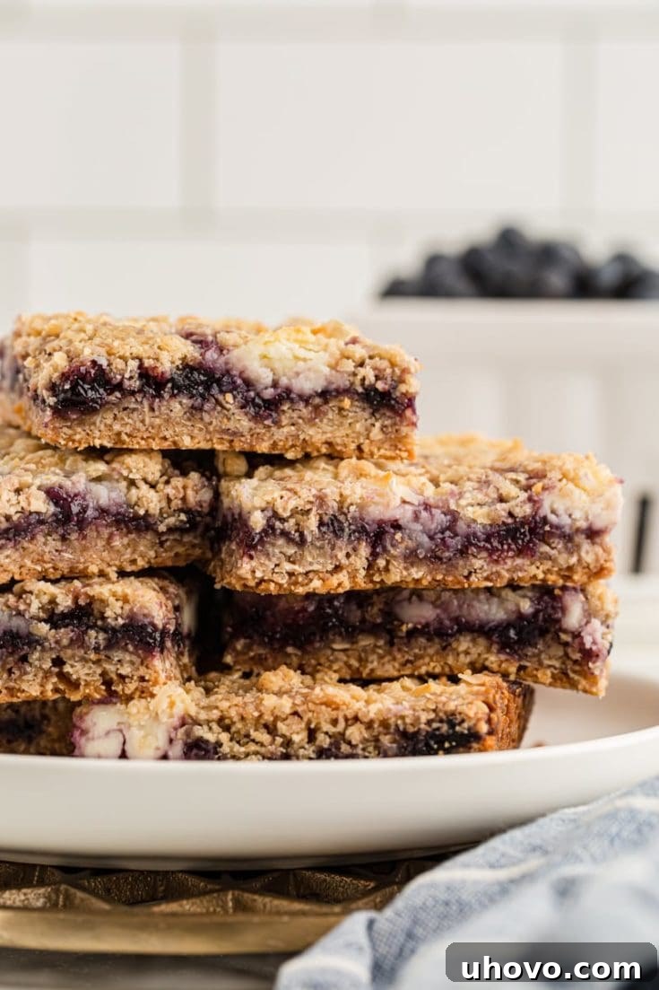 Blueberry Jam-Cream Cheese Bars