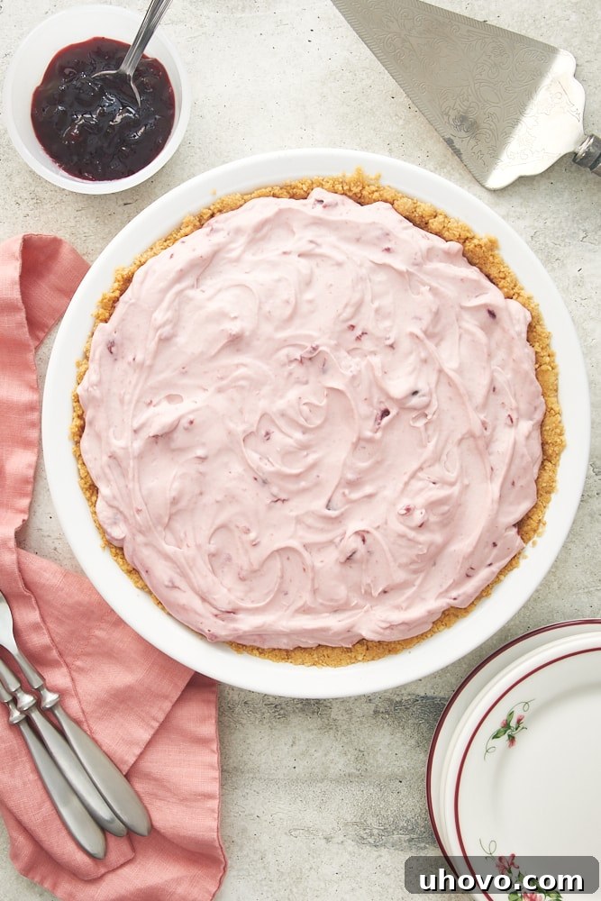 No-Bake Cherry Cheesecake Pie