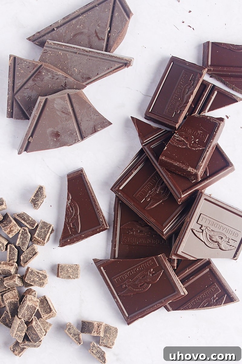 various types of chocolate on a white surface