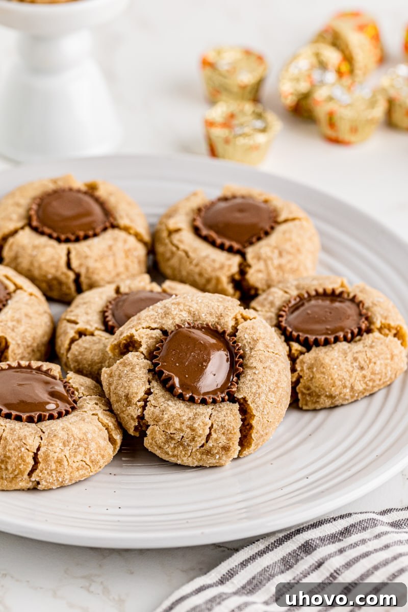 Plate of peanut butter cup cookies