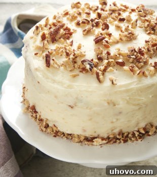 6-Inch Hummingbird Cake on a white cake stand
