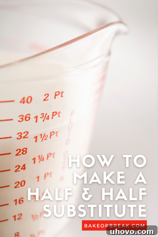 How to Make a Half and Half Substitute bakeorbreak.com
