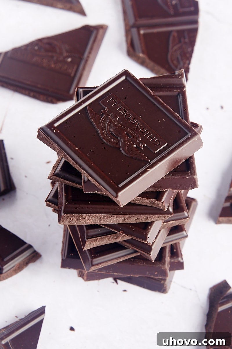 stack of unsweetened chocolate squares