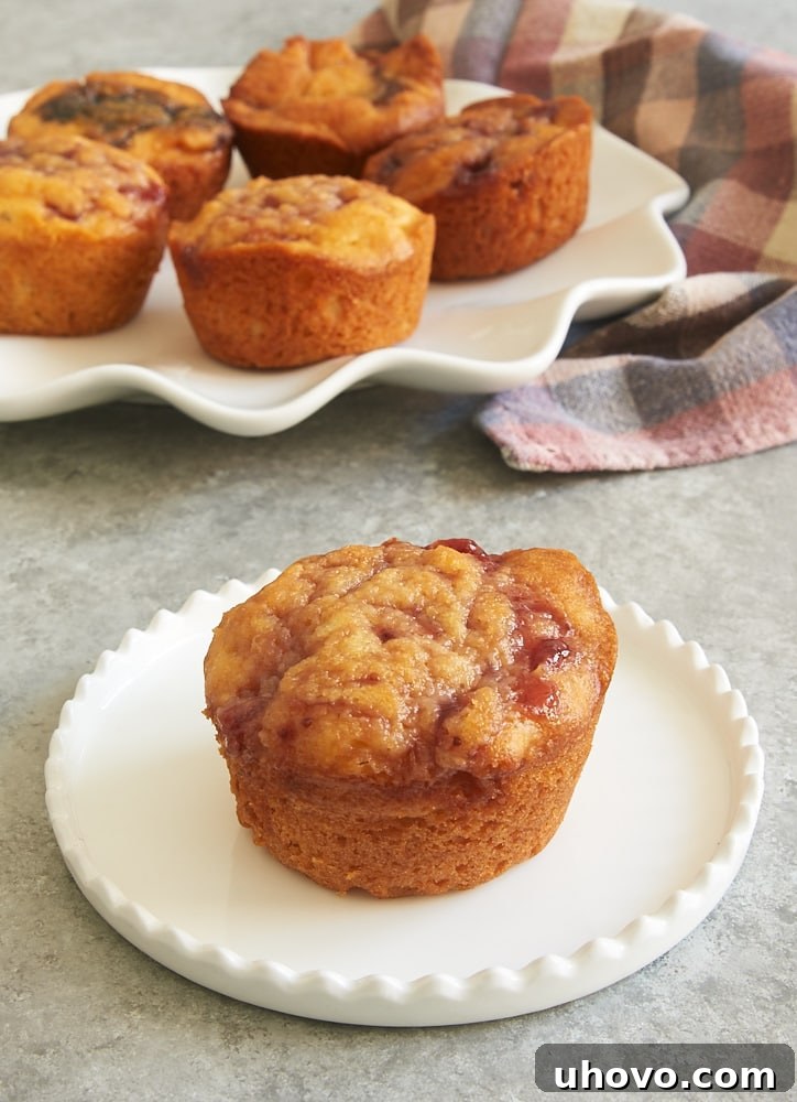 Raspberry cream cheese buns on a white plate.