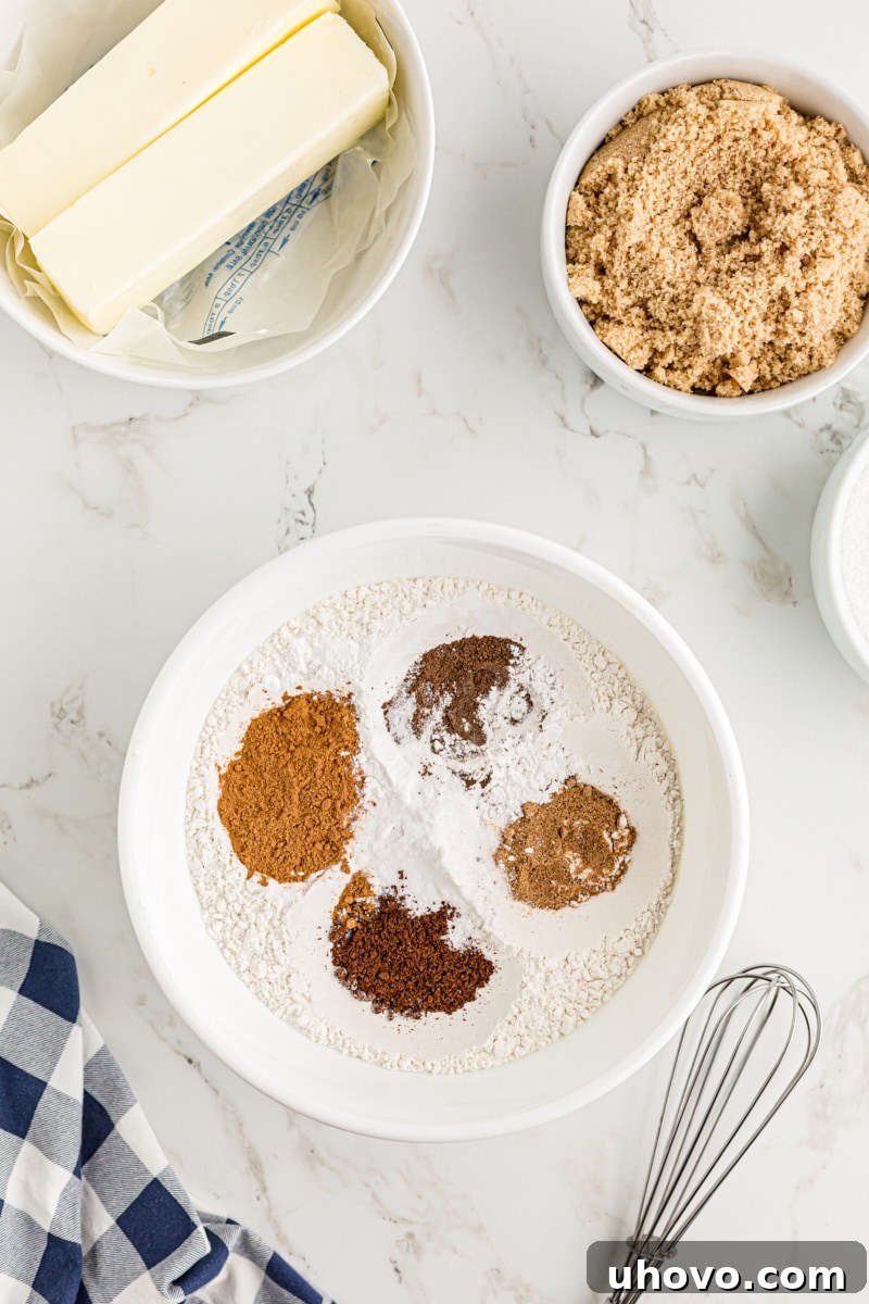 Mixing the dry ingredients