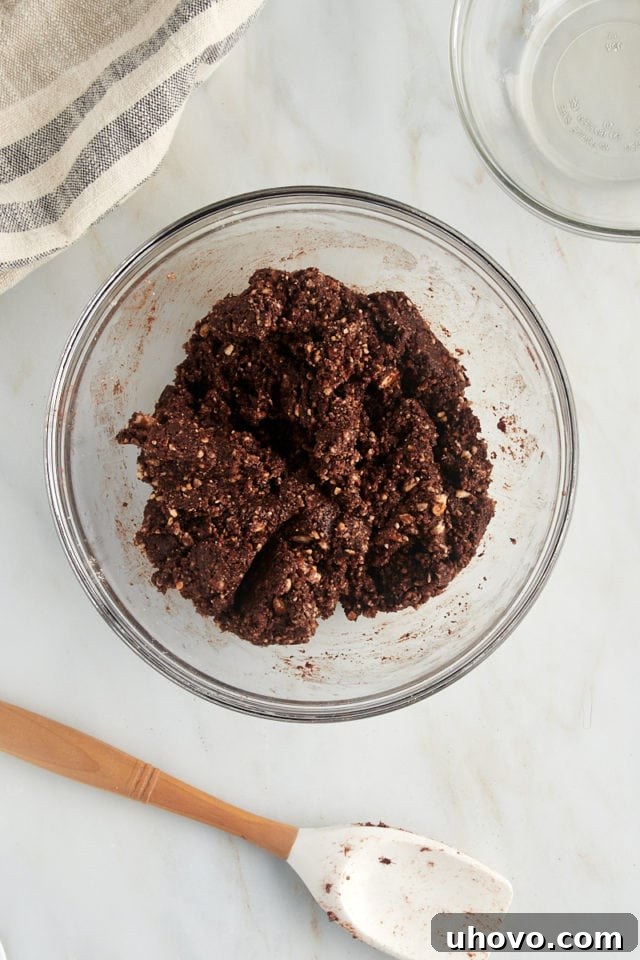 overhead view of mixed bourbon balls mixture
