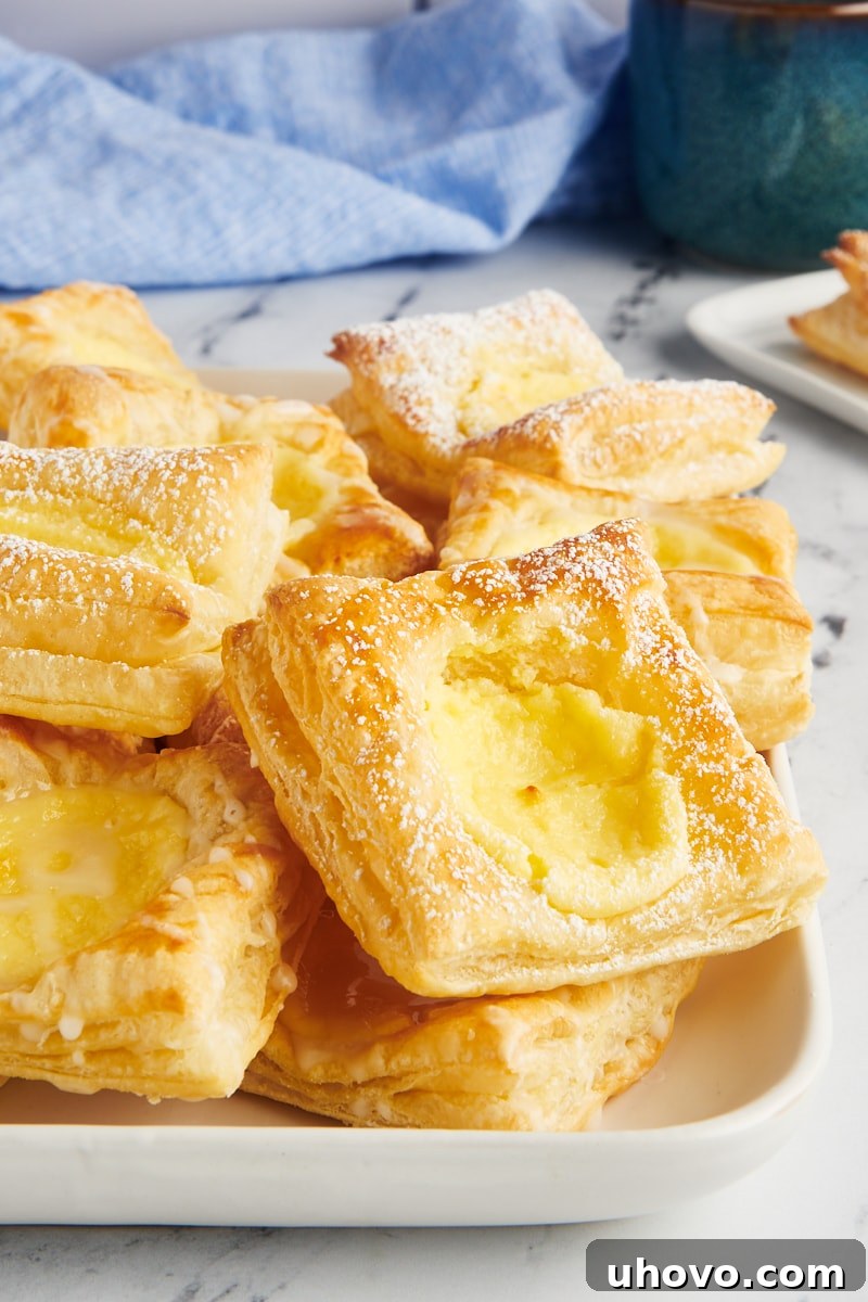 Tray of homemade cheese danishes