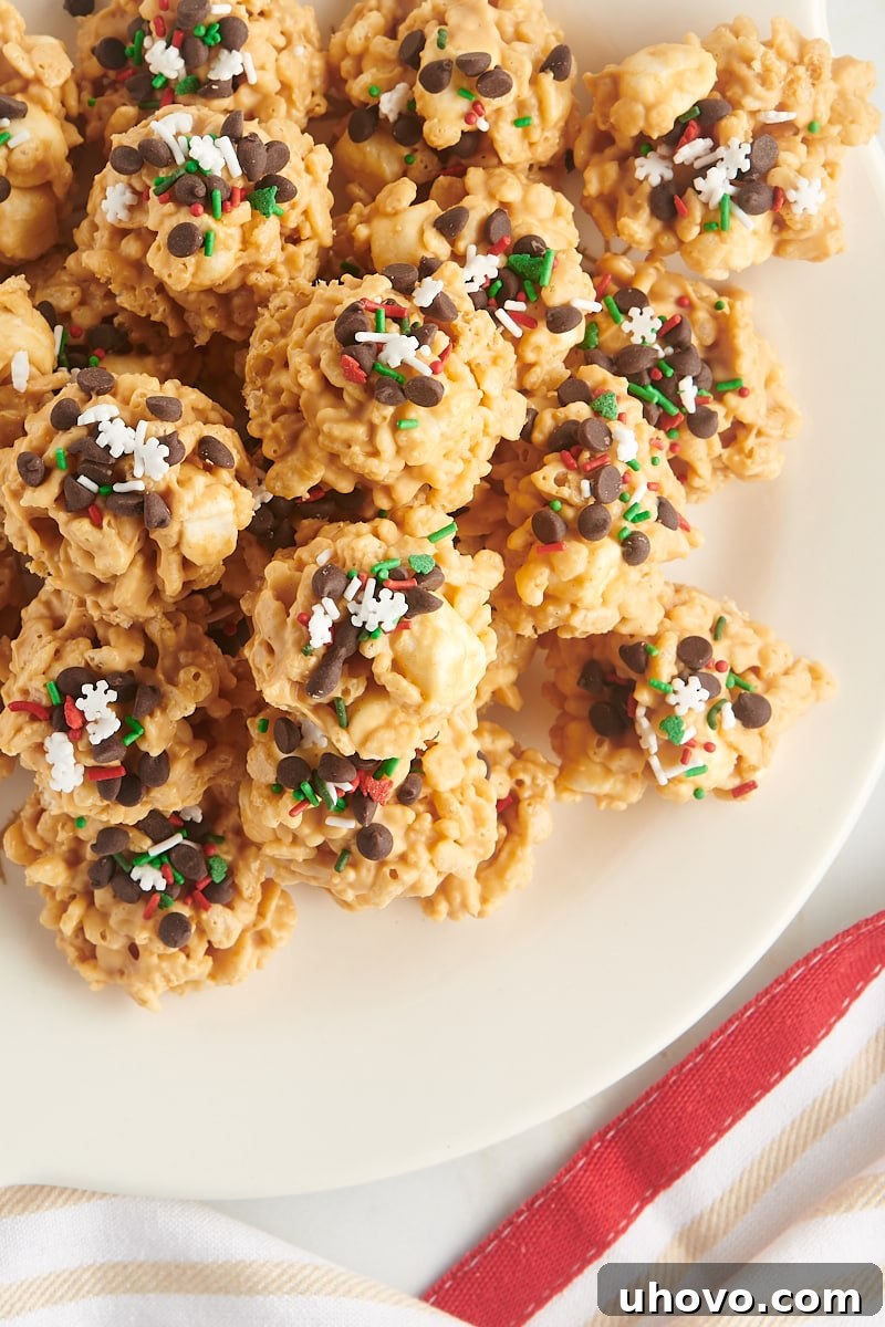 overhead view of avalanche cookies on a white tray