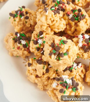 avalanche cookies piled on a large white plate
