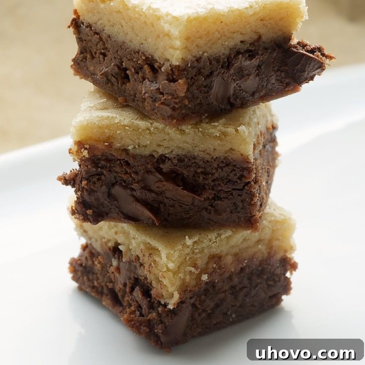 stack of Black Bottom Cookie Bars