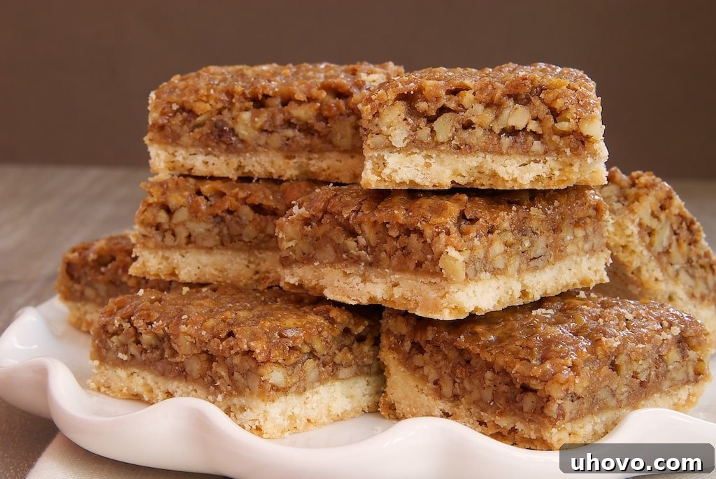 Caramel Pecan Bars are subtly sweet and completely delicious! - Bake or Break