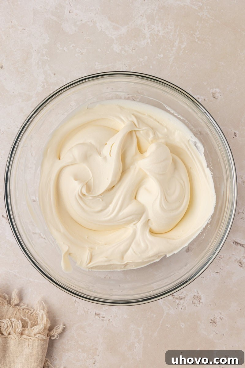 mascarpone whipped cream in a mixing bowl