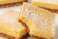 Tangy Lemon Icebox Bars Recipe — Cool, Zesty Dessert with Shortbread Crust