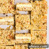 Lemon Pistachio Cheesecake Bars