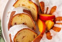 Peach Pound Cake Recipe with Fresh Peaches