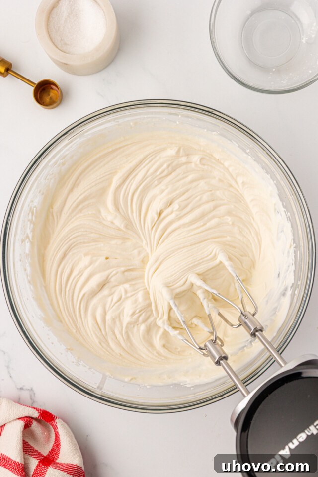 Mini Strawberry Shortcake Jars Recipe 7 stabilized whipped cream in a mixing bowl
