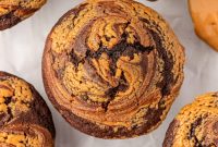 Homemade Chocolate Peanut Butter Swirl Muffins