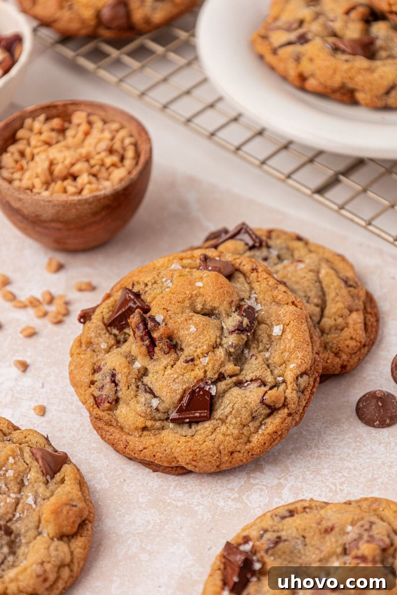 Gooey Loaded Chocolate Chip Cookies 9 thick, chewy loaded chocolate chip cookies topped with flaky sea salt