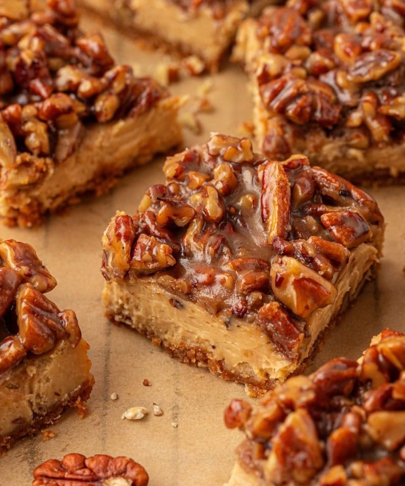 Pecan Pie Cheesecake Bars Recipe for Creamy Holiday Dessert